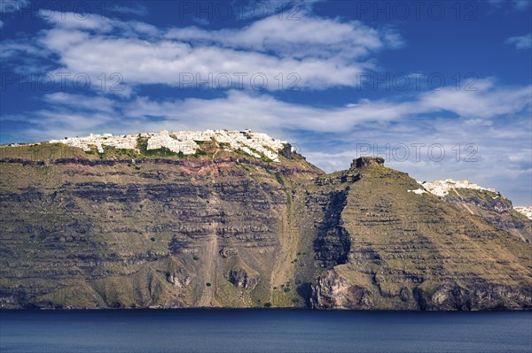 Panorama of Santorini island