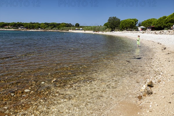 Beach on the stone coast of Beach Kastanija