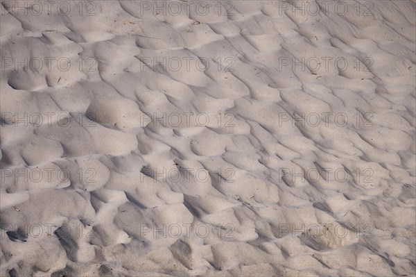 Waves in the sand on the beach near Henne Strand
