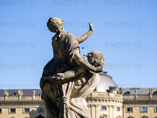 Robbery of Europe by Johann Peter Wagne in the courtyard garden behind the Wuerzburg Residence