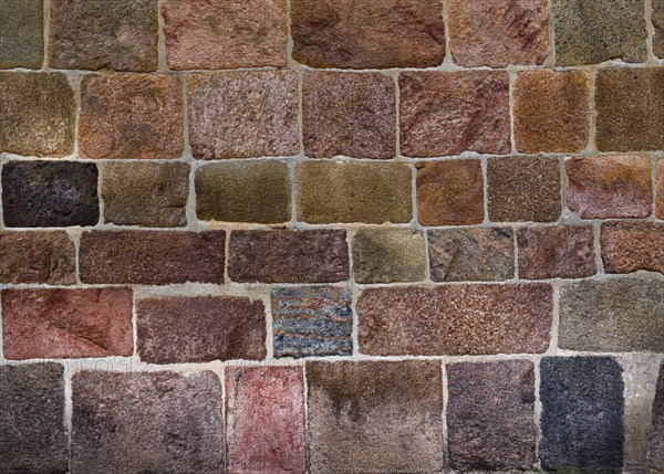 Natural stone wall old church