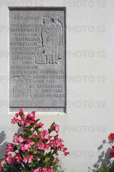 Commemorative plaque to displaced persons 1945-47