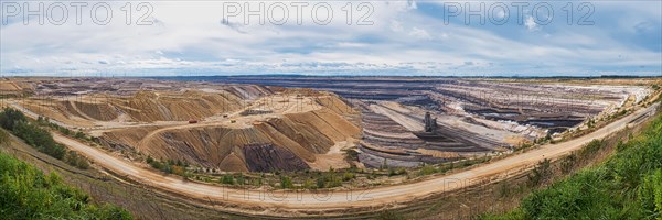 Panorama of the Garzweiler opencast lignite mine