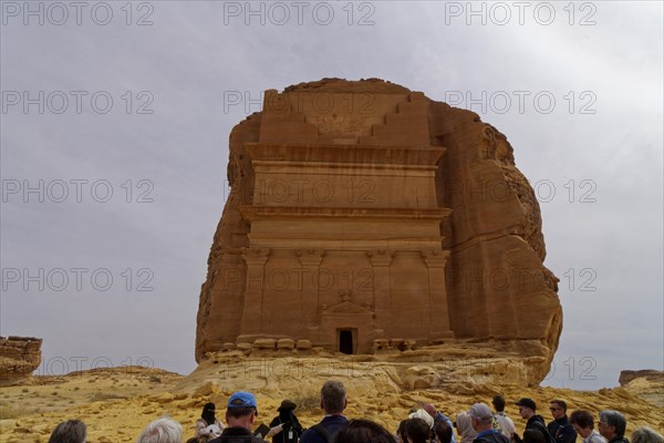 Tomb of Lihyan in the rock city of Hegra near Al'Ula