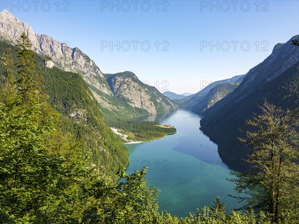 View of Koenigssee and Sankt Bartholomae