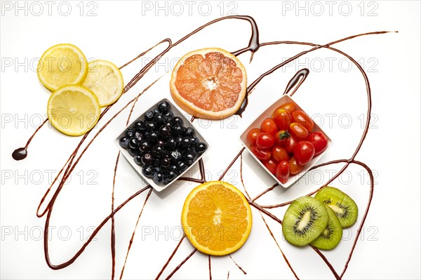 A vegetables composition with orange