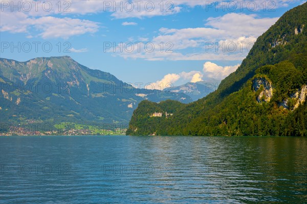 The Historical Grandhotel Giessbach on the Mountain Side on Lake Brienz in Giessbach