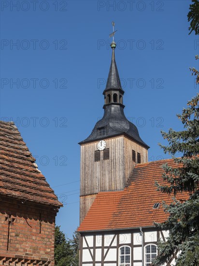 Village church with half-timbering