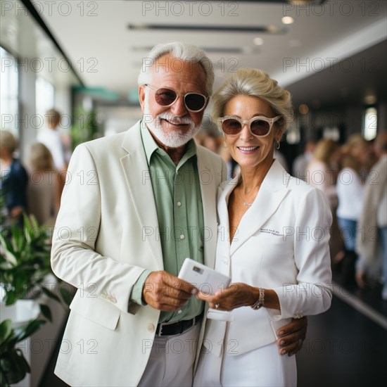 Agile seniors are at the airport to prepare for their trip