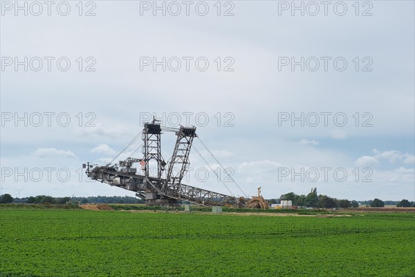 Large excavator on the edge of the Garzweiler opencast lignite mine