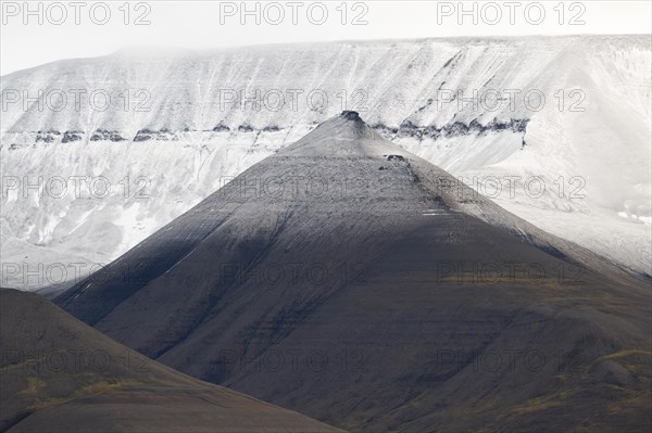 Mountains with fresh snow