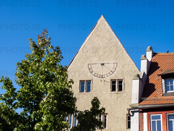 Facade with sundial