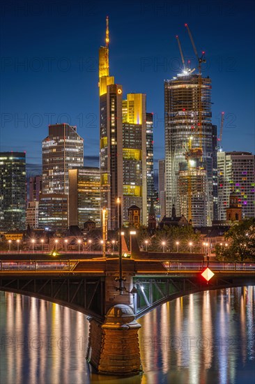 The cityscape of Frankfurt's banking skyline is constantly changing. Next to the tallest skyscraper