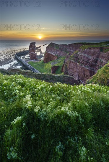 Lange Anna with cliffs on the high seas island of Helgoland