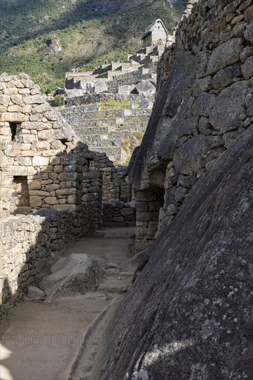 A view of Machu Picchu ruins