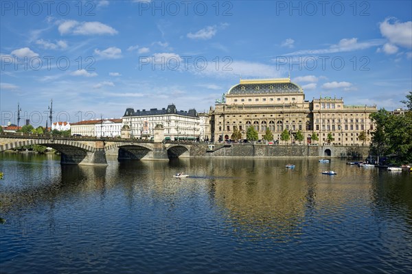 National Theatre and Bridge of the Legions on the Vltava River