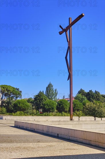 High cross monument new basilica of Holy Trinity in Fatima