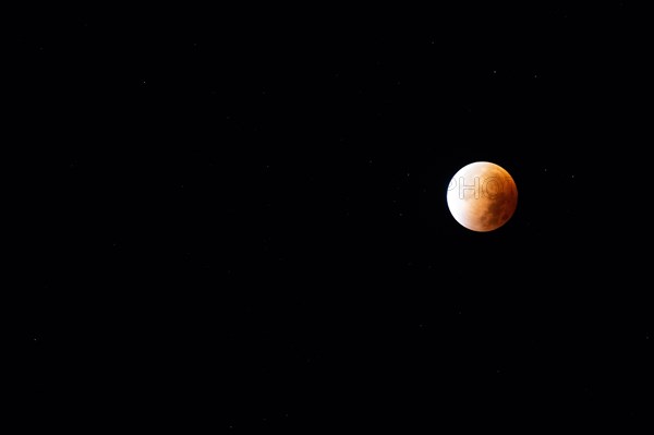 The moon with starry sky