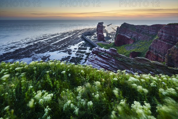 Lange Anna with cliffs on the high seas island of Helgoland