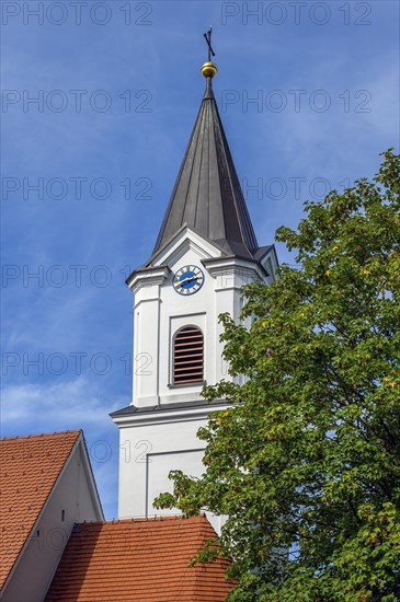 Church tower with clock