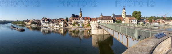 View of townscape on the Main with St. John's Church and town church and historic Old Main Bridge