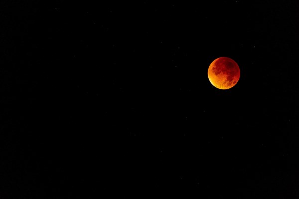 The moon with starry sky