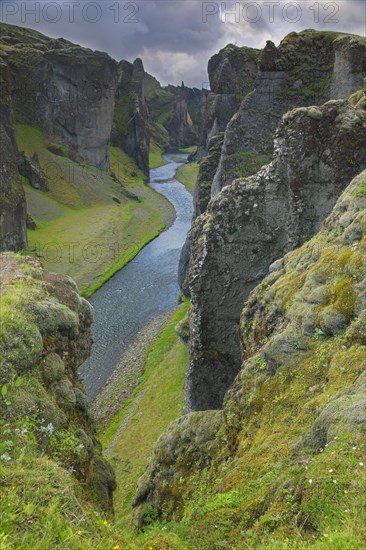 Fjaora river flowing through the Fjaorargljufur