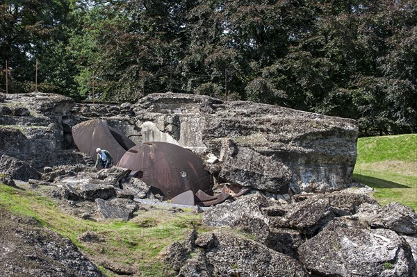 Debris of the exploded magazine in the Fort de Loncin