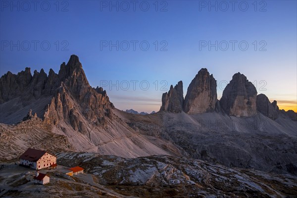 Mountain refuge Dreizinnenhuette