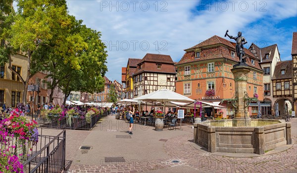 Schwendi Fountain in Little Venice of Colmar in Alsace