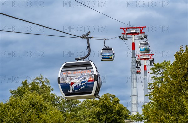 Cable car over the grounds of the Federal Horticultural Show