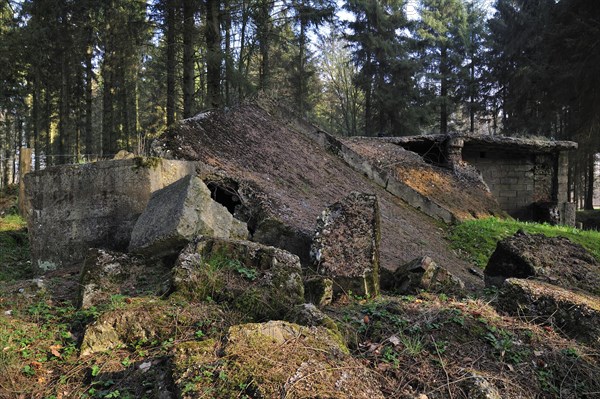 Shelled bunker at the V1 launch site at Ardouval