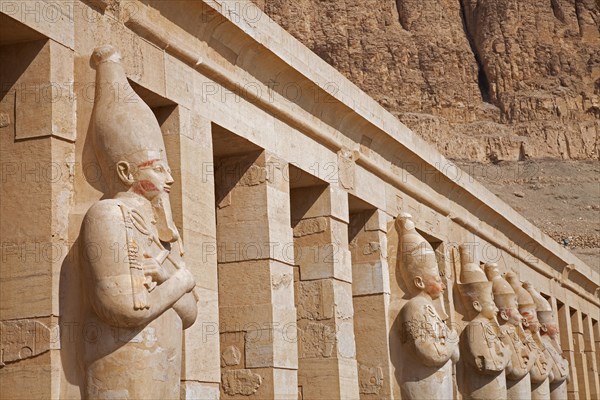 Osirian statues at the Mortuary Temple of Queen Hatshepsut