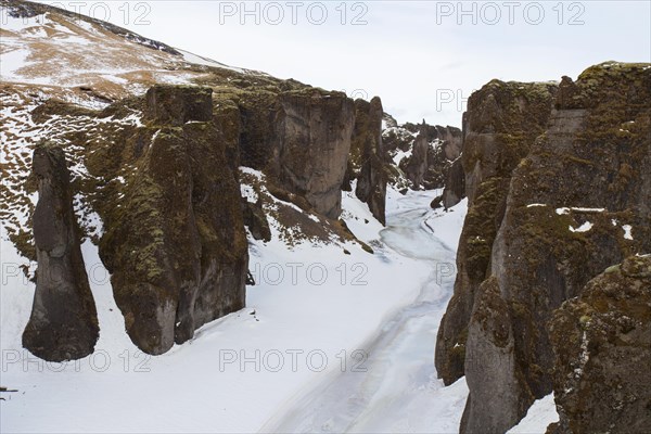 Fjaora river flowing through the Fjaorargljufur