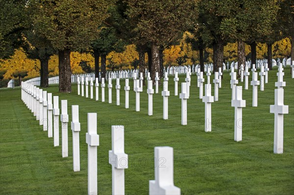 Graves of First World War One soldiers at the Meuse-Argonne American Cemetery and Memorial