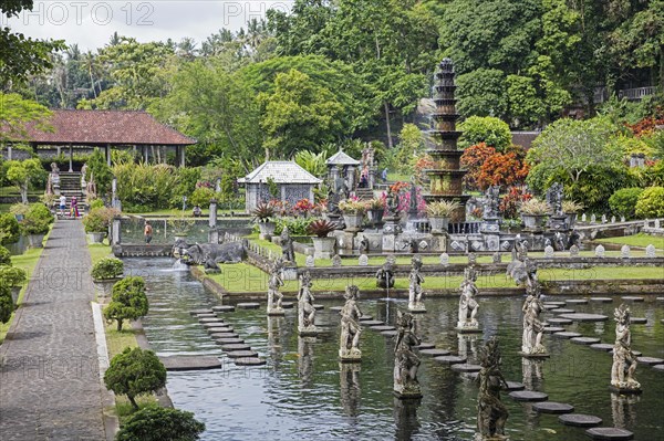 Ponds and fountains at Tirta Gangga