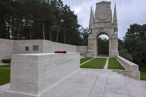 First World War One Stone of Remembrance at the Etaples Military Cemetery