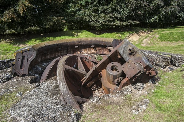 Broken gun turret in the Fort de Loncin