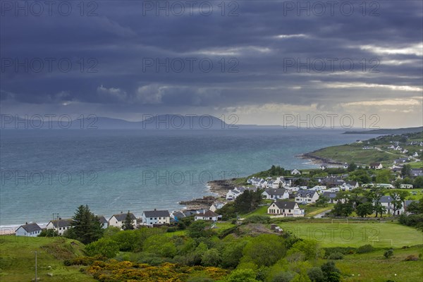 View over the village Gairloch on the shores of Loch Gairloch