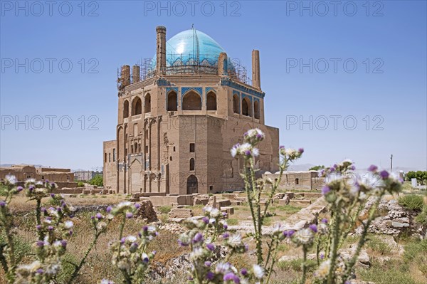 14th century Dome of Soltaniyeh in Soltaniyeh city