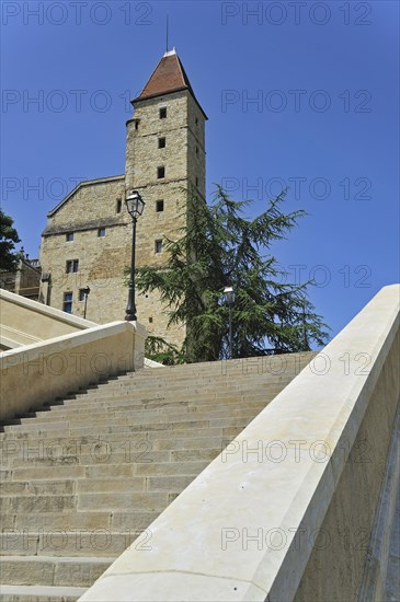 The tower Tour d'Armagnac and the monumental staircase