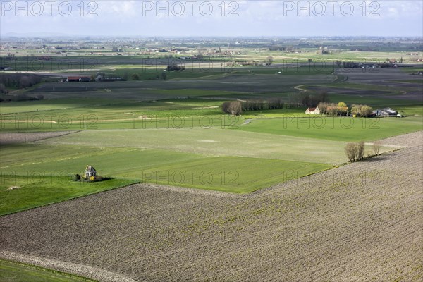 View over the fields and farmland around Diksmuide