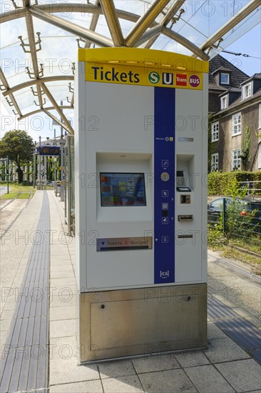 Ticket vending machine at a bus stop in Essen