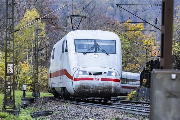 ICE of Deutsche Bahn on the way on the Geislinger Steige