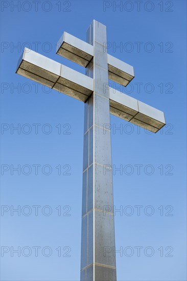 The cross Croix de Lorraine in front of Juno Beach