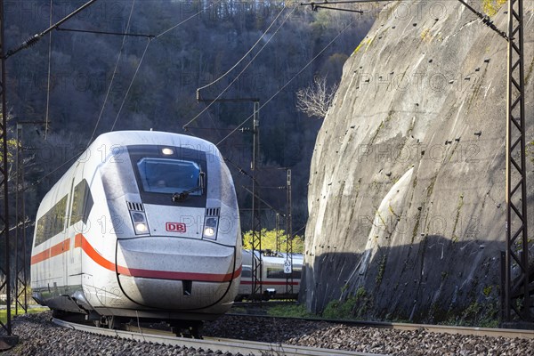 ICE of Deutsche Bahn on the way on the Geislinger Steige