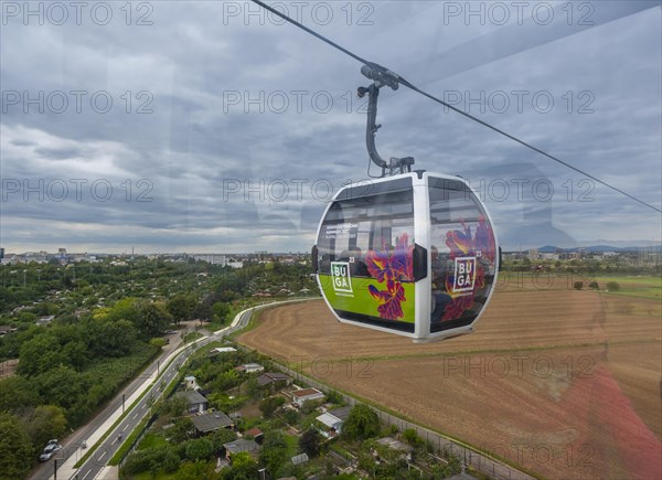 Cable car over the grounds of the Federal Horticultural Show