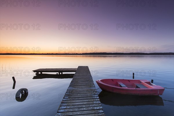 Jetty at sunset at Lake Ratzeburg