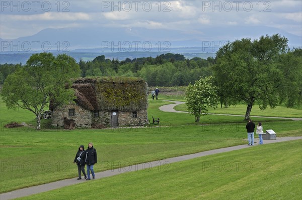 Old Leanach crofter cottage at the Culloden battlefield