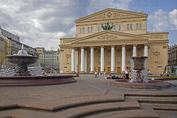 Neoclassical facade of the Bolshoi Theatre